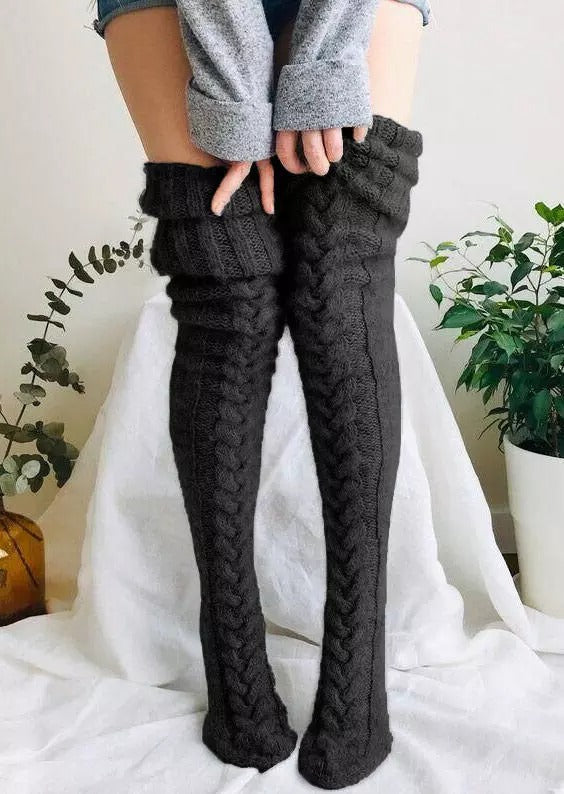 Extra Long Knitted Over Knee Winter Socks