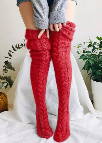 Extra Long Knitted Over Knee Winter Socks