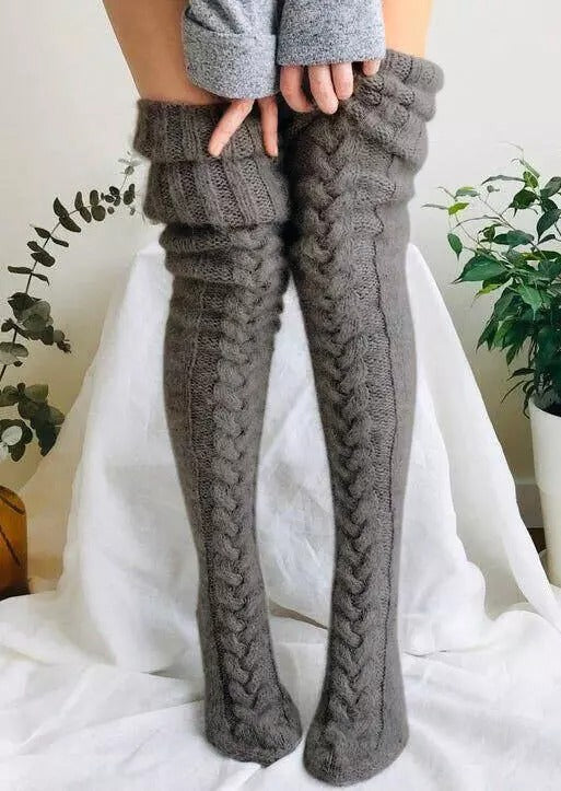 Extra Long Knitted Over Knee Winter Socks