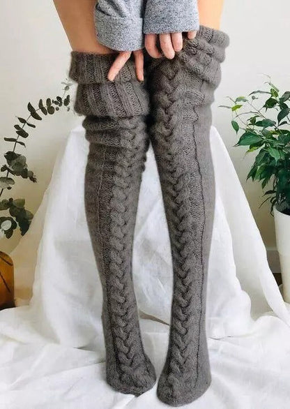 Extra Long Knitted Over Knee Winter Socks