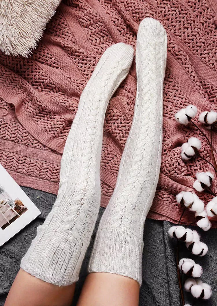 Extra Long Knitted Over Knee Winter Socks