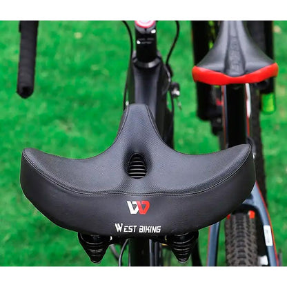 Extra Wide Ergonomic Bike Saddle with Breathable Cushion