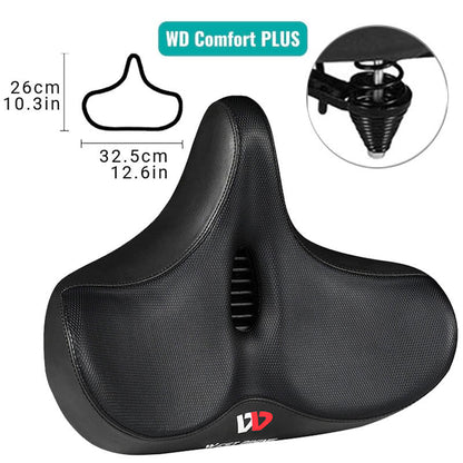 Extra Wide Ergonomic Bike Saddle with Breathable Cushion