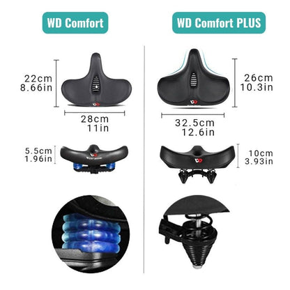 Extra Wide Ergonomic Bike Saddle with Breathable Cushion