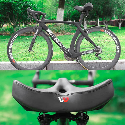 Extra Wide Ergonomic Bike Saddle with Breathable Cushion