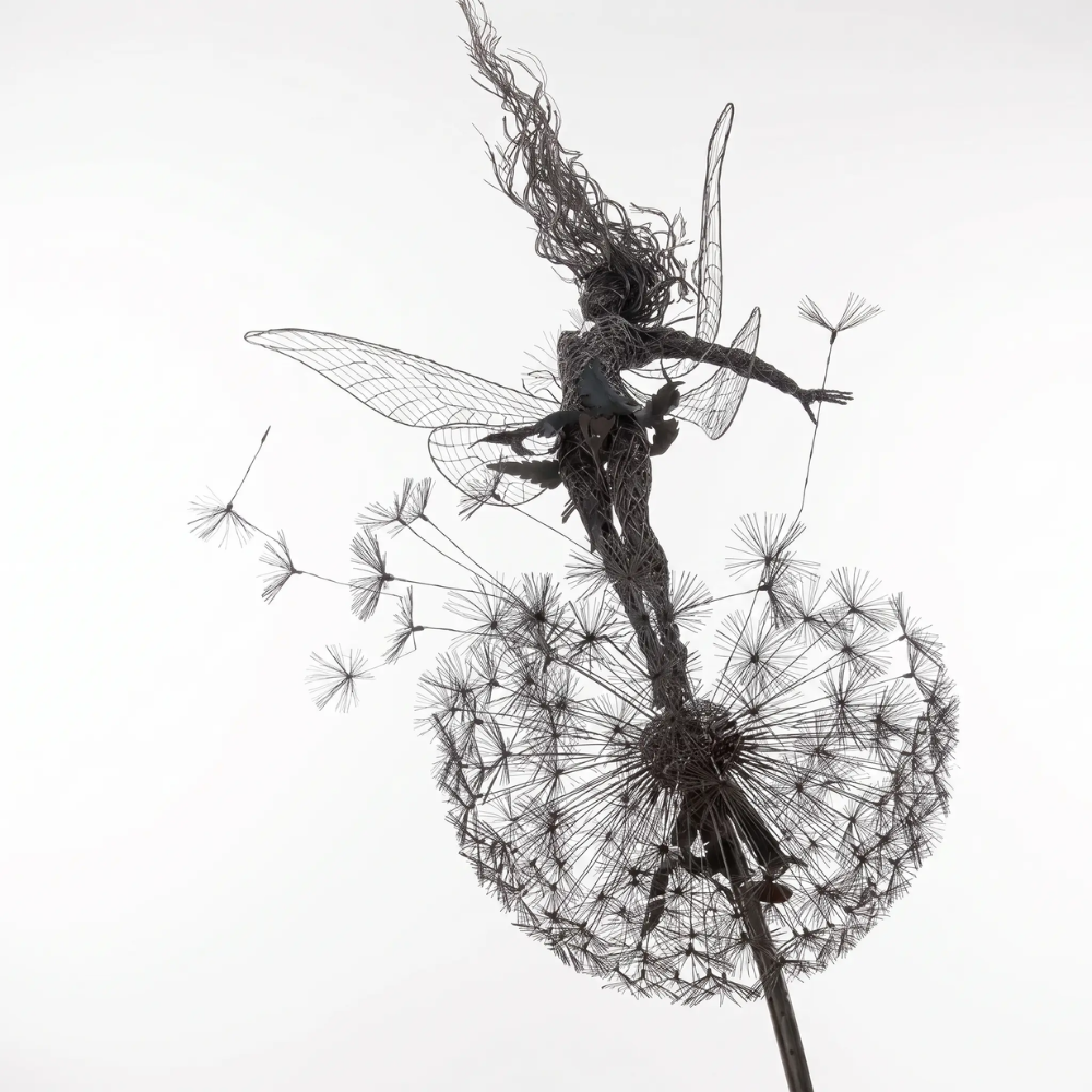 Fairy Garden Wind Spinner Metal Outdoor Yard Decor