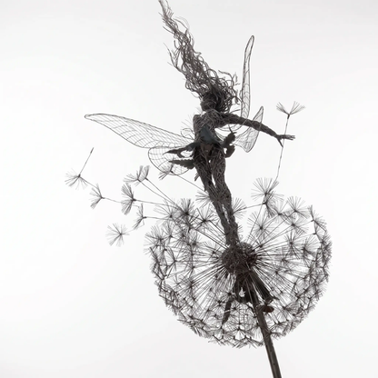 Fairy Garden Wind Spinner Metal Outdoor Yard Decor