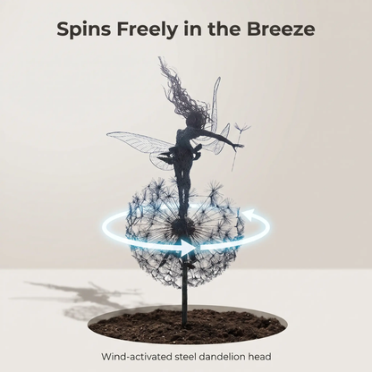 Fairy Garden Wind Spinner Metal Outdoor Yard Decor