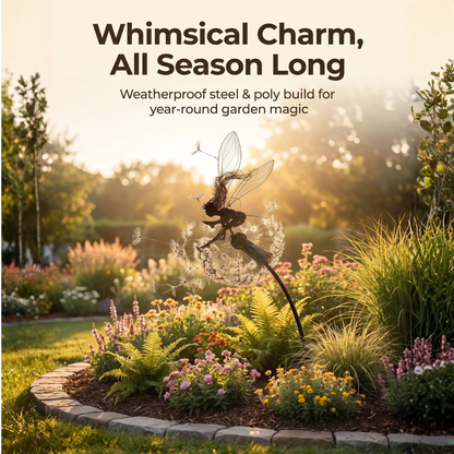 Fairy Garden Wind Spinner Metal Outdoor Yard Decor