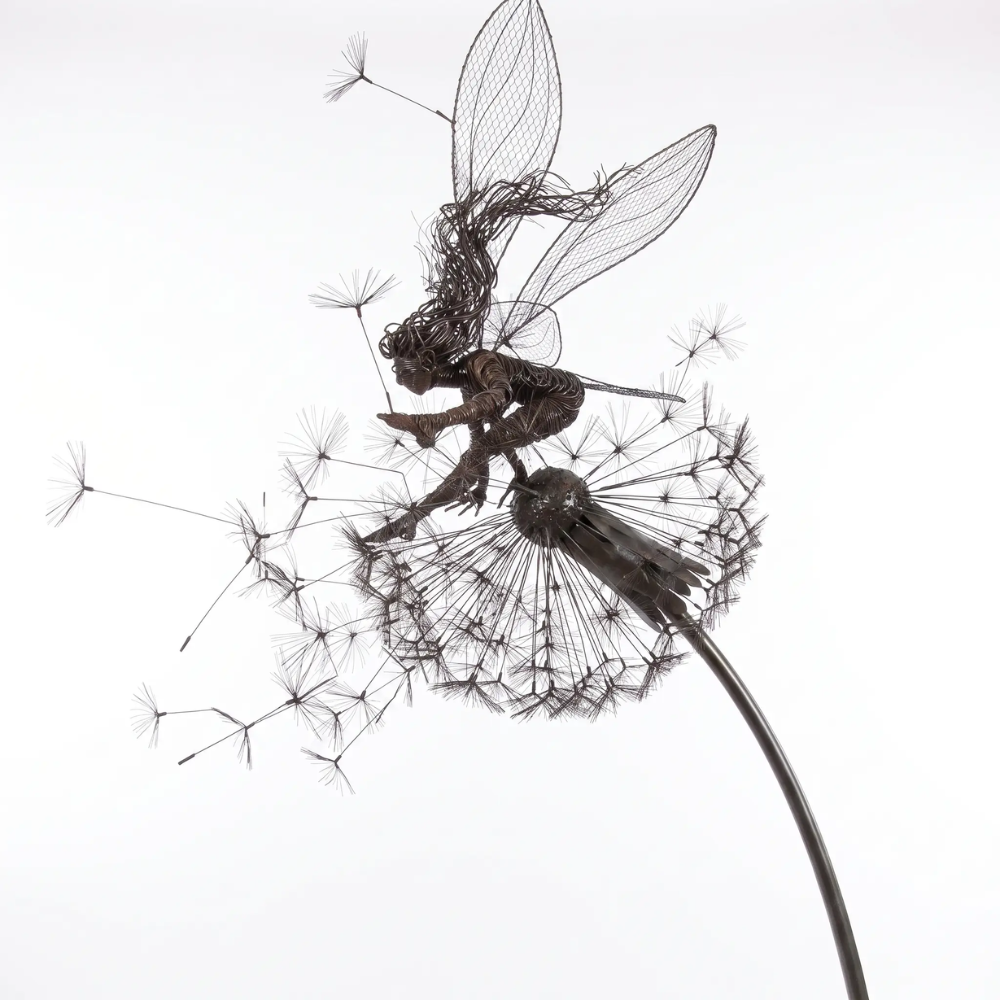 Fairy Garden Wind Spinner Metal Outdoor Yard Decor