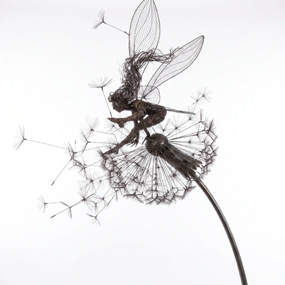 Fairy Garden Wind Spinner Metal Outdoor Yard Decor