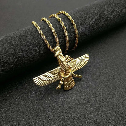 Faravahar Stainless Steel Pendant Necklace