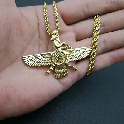 Faravahar Stainless Steel Pendant Necklace