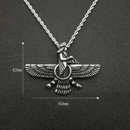 Faravahar Stainless Steel Pendant Necklace