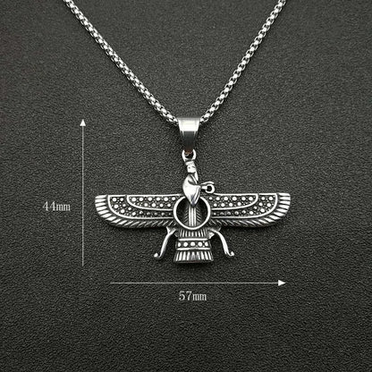 Faravahar Stainless Steel Pendant Necklace