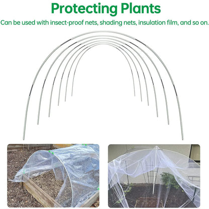 Fiberglass Garden Arch Tunnel Kit for Raised Beds