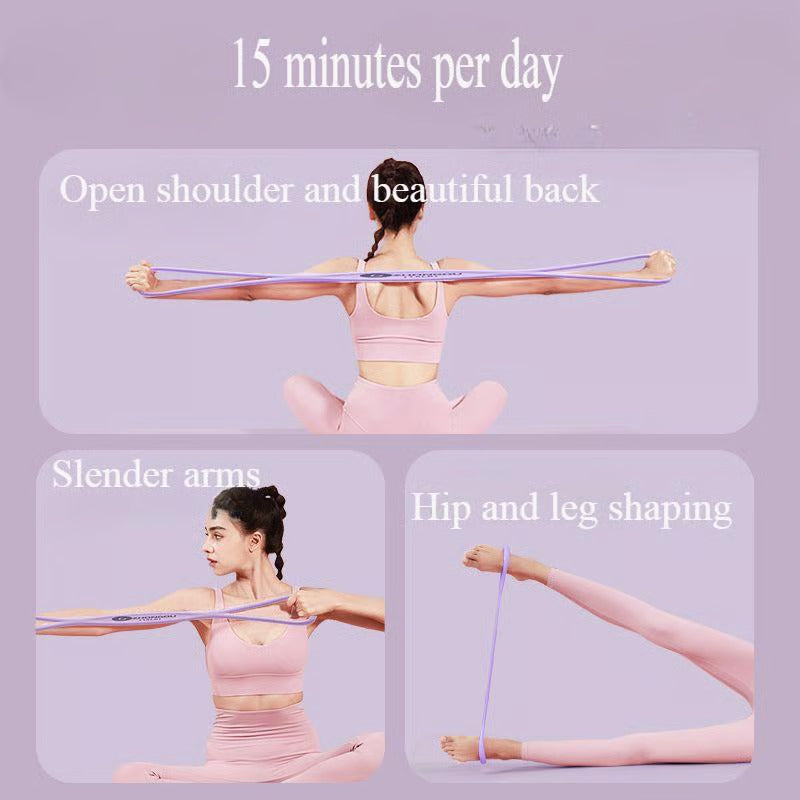 Figure 8 Resistance Band Exercise Stretch Fitness Trainer