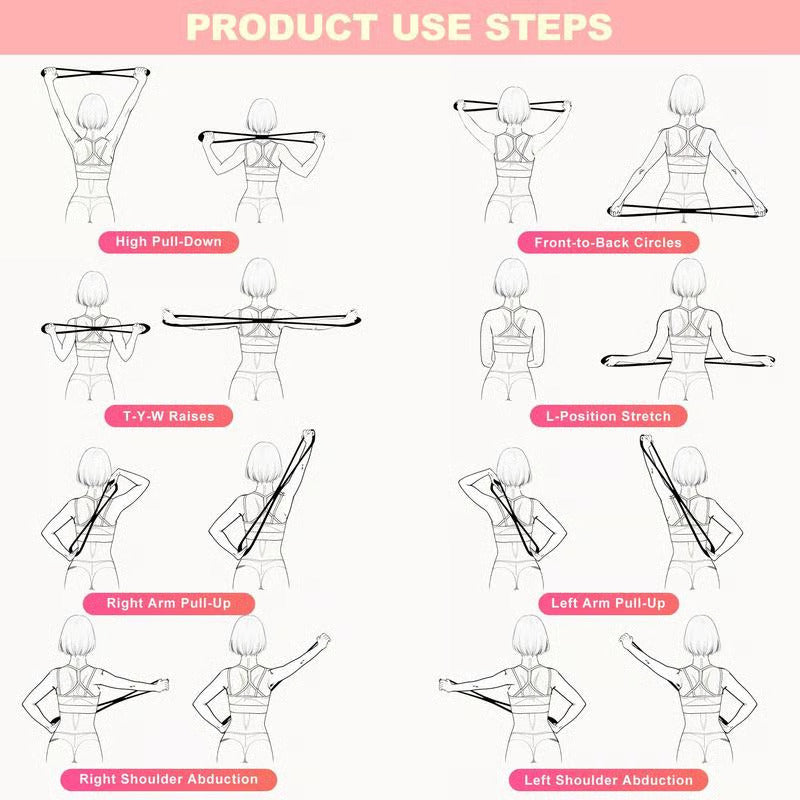 Figure 8 Resistance Band Exercise Stretch Fitness Trainer