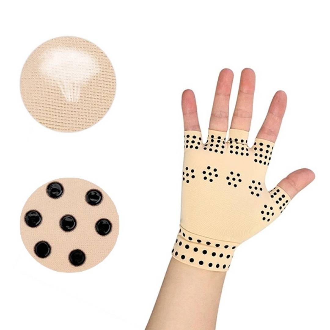 Fingerless Compression Support Gloves with Magnetic Inserts