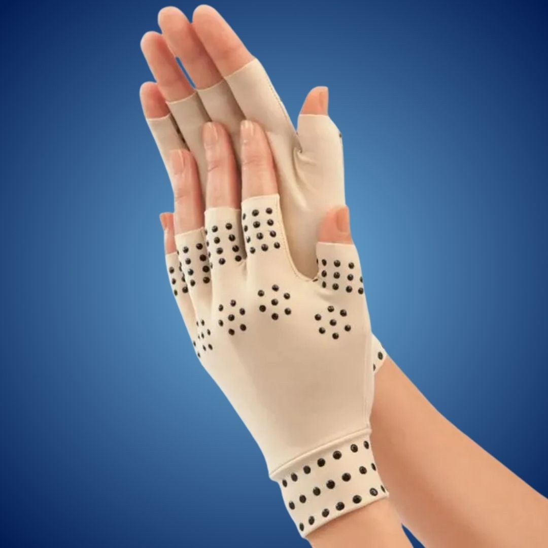 Fingerless Compression Support Gloves with Magnetic Inserts