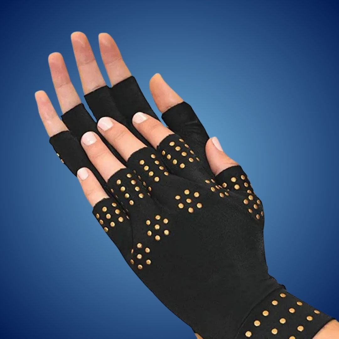 Fingerless Compression Support Gloves with Magnetic Inserts