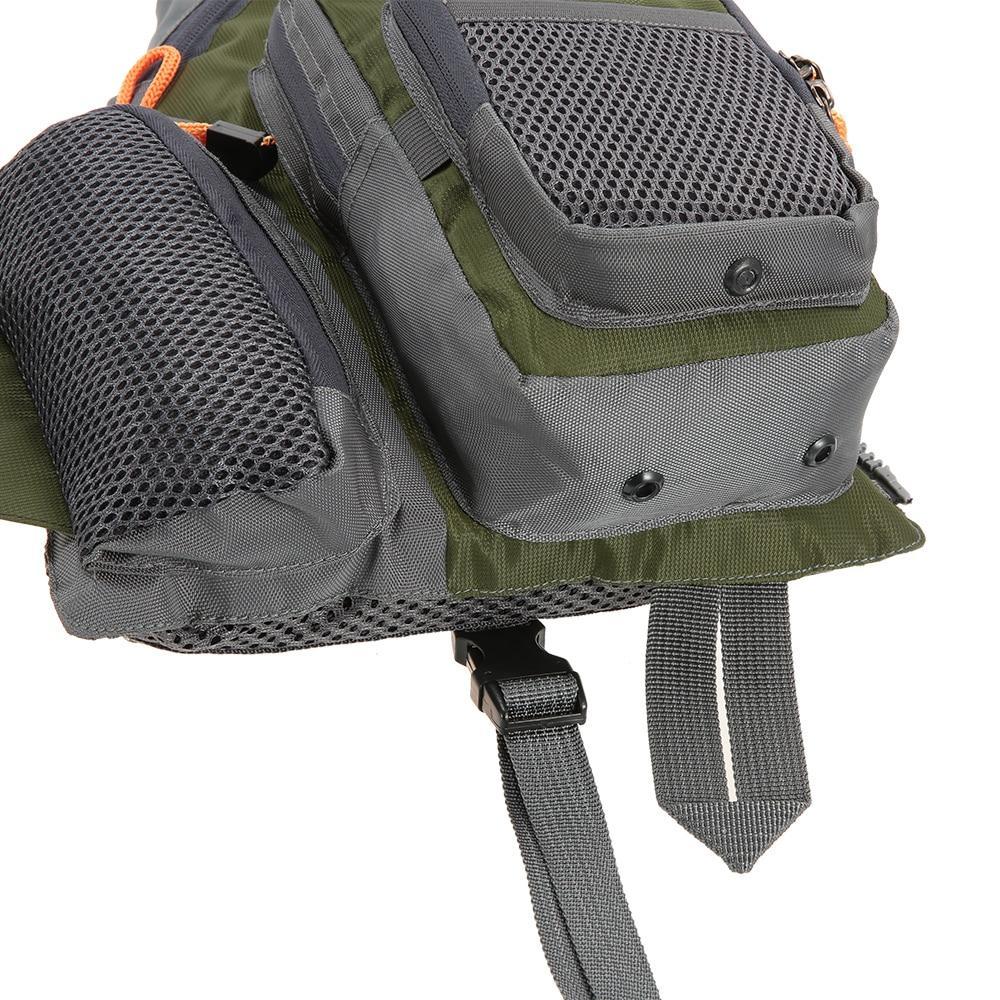 Fishing Life Vest with Multi Pocket Storage and Adjustable Fit