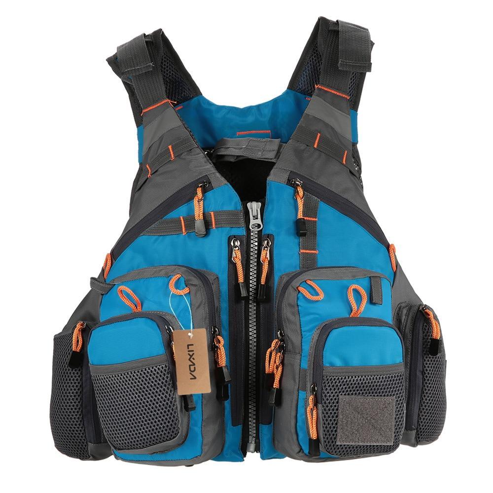 Fishing Life Vest with Multi Pocket Storage and Adjustable Fit