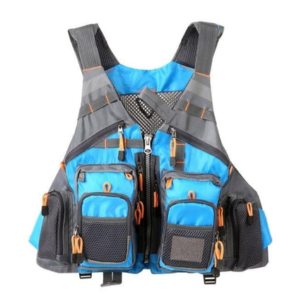 Fishing Life Vest with Multi Pocket Storage and Adjustable Fit