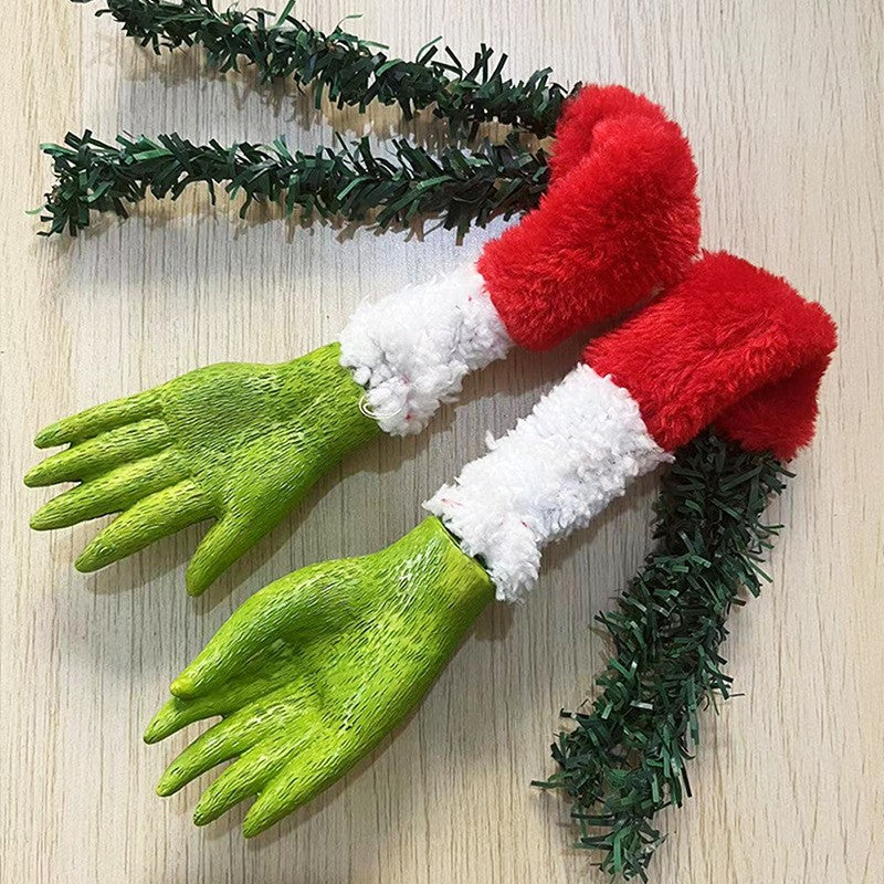 Five Piece Grinch Inspired Christmas Ornament Set