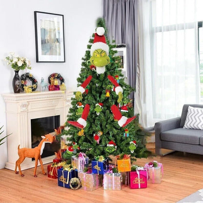 Five Piece Grinch Inspired Christmas Ornament Set