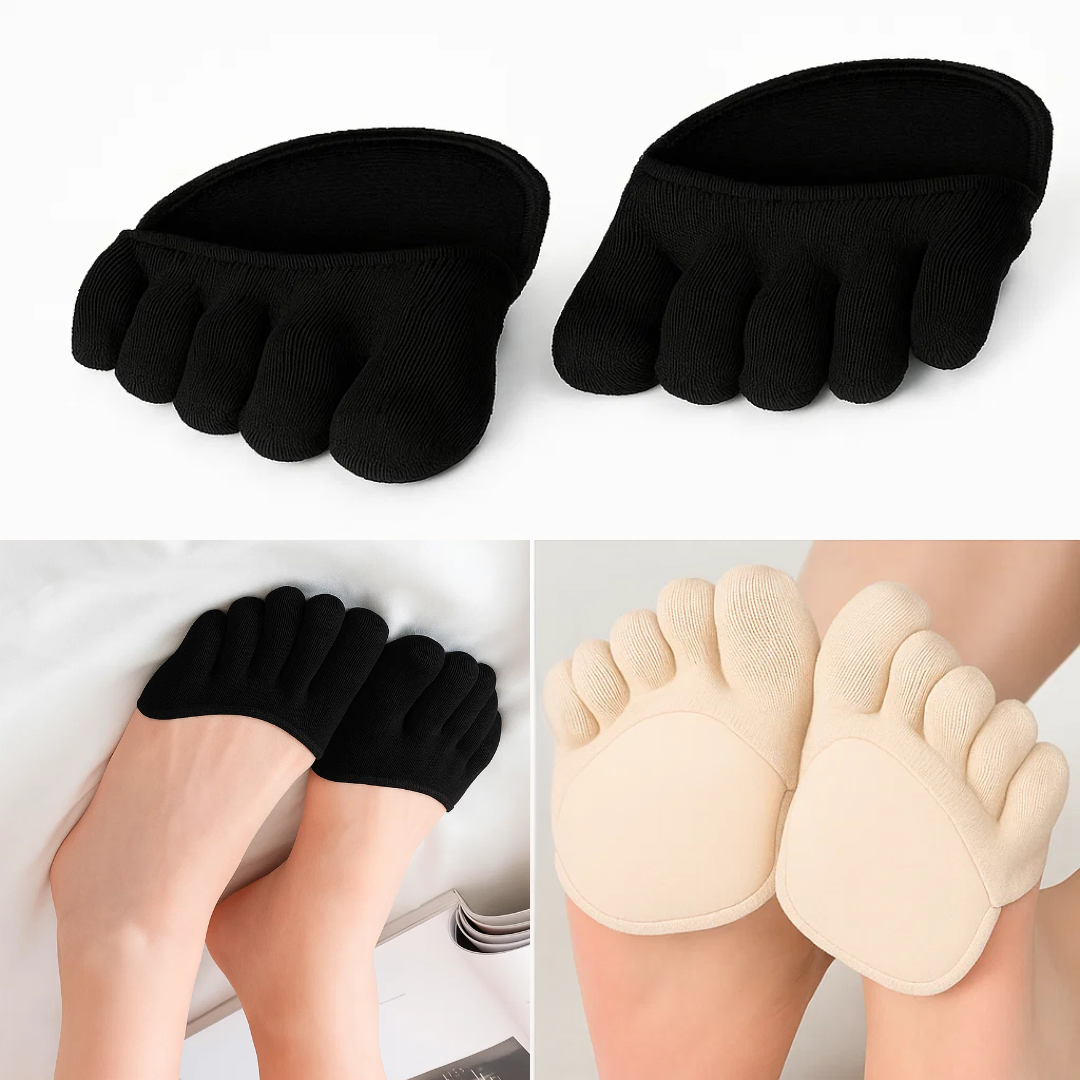 Five Toe No Show Forefoot Cushion Socks