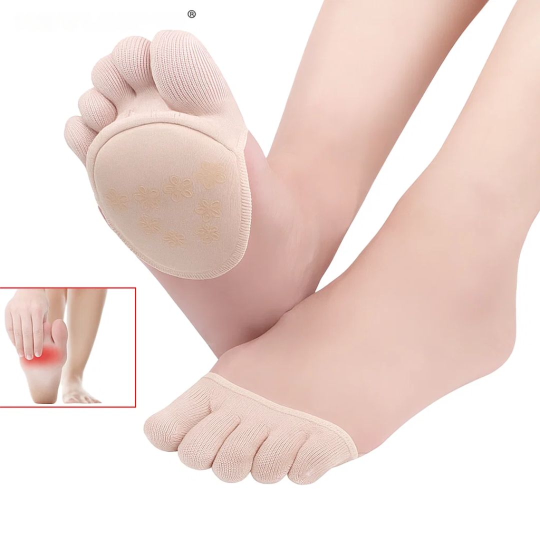 Five Toe No Show Forefoot Cushion Socks