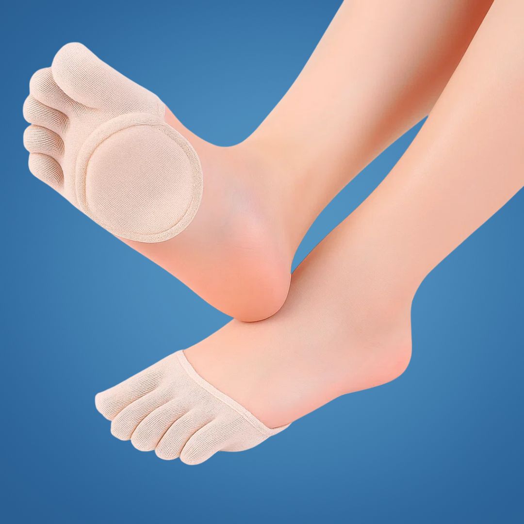 Five Toe No Show Forefoot Cushion Socks