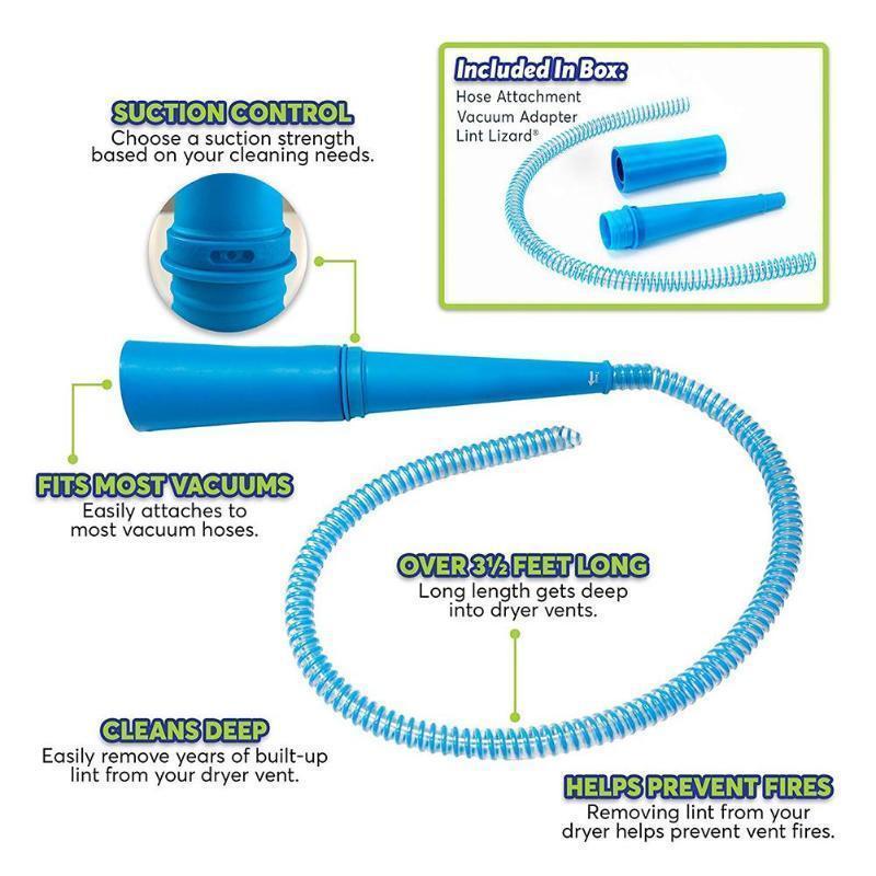 Flexible Dryer Vent Vacuum Cleaning Attachment