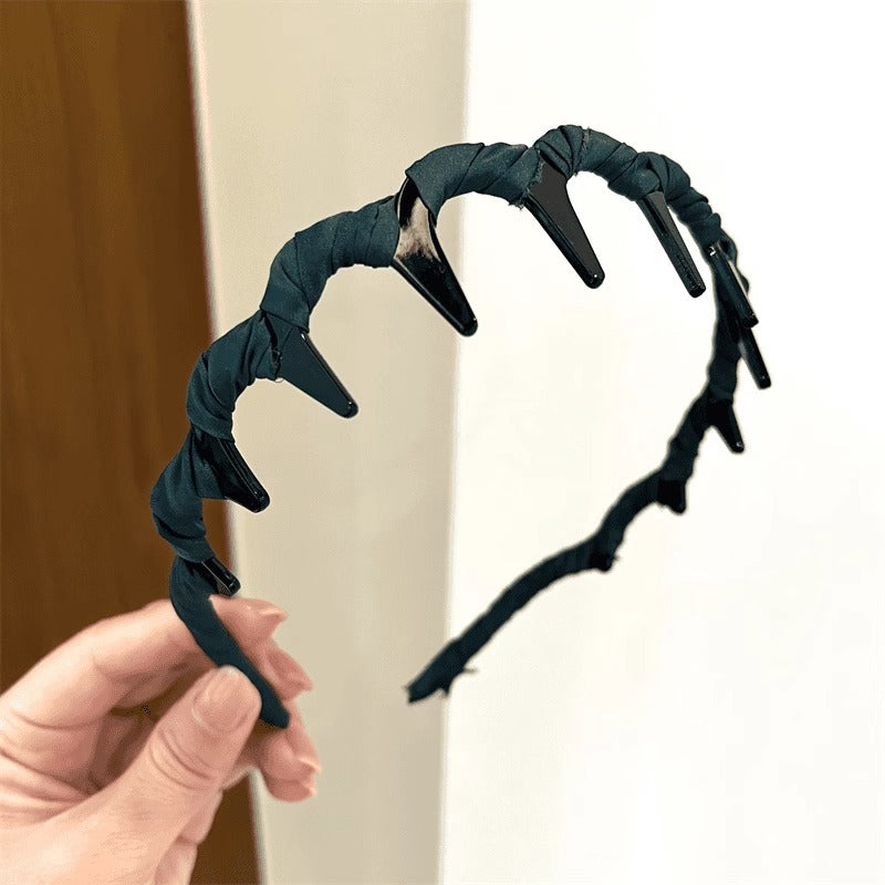 Flexible Hair Styling Headband with Secure Grip Teeth