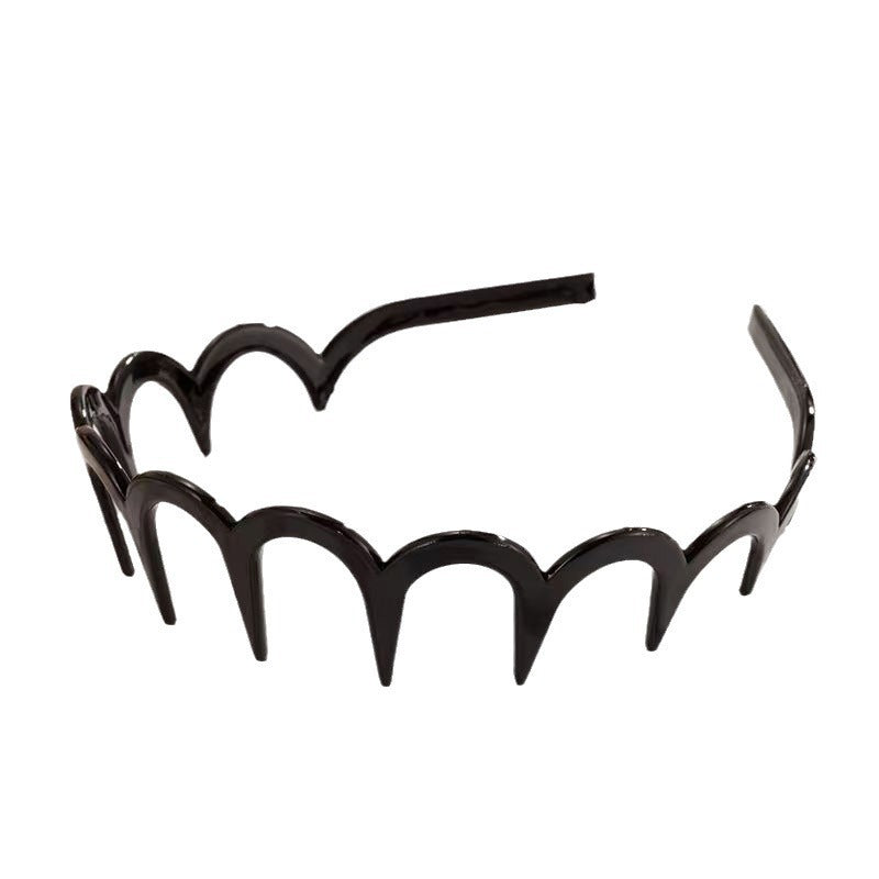 Flexible Hair Styling Headband with Secure Grip Teeth