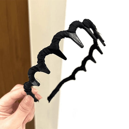 Flexible Hair Styling Headband with Secure Grip Teeth