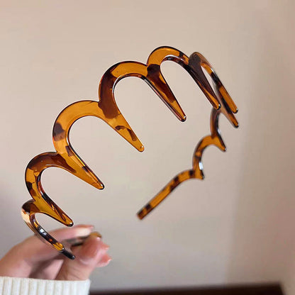 Flexible Hair Styling Headband with Secure Grip Teeth
