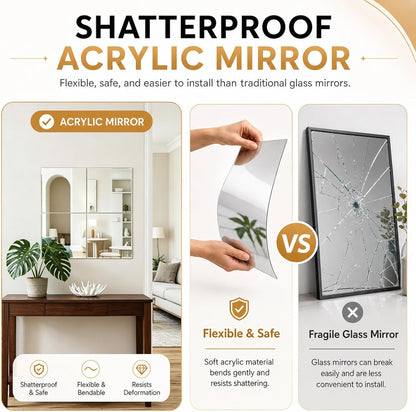 Flexible Self Adhesive Mirror Sheet Shatter Resistant Wall Mirror
