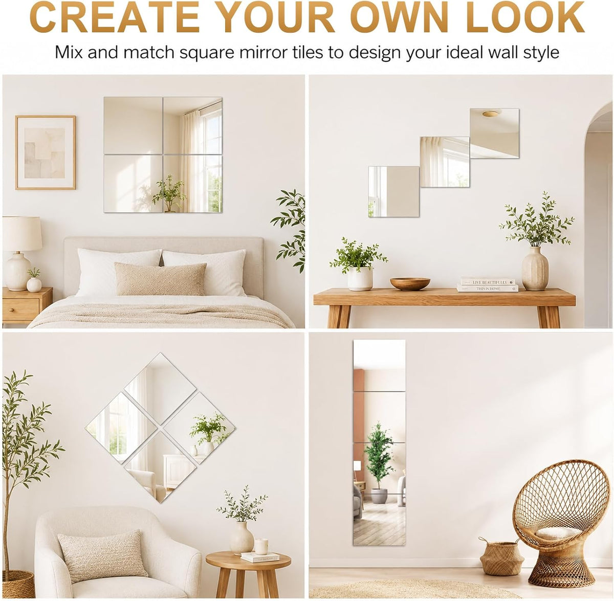Flexible Self Adhesive Mirror Sheet Shatter Resistant Wall Mirror
