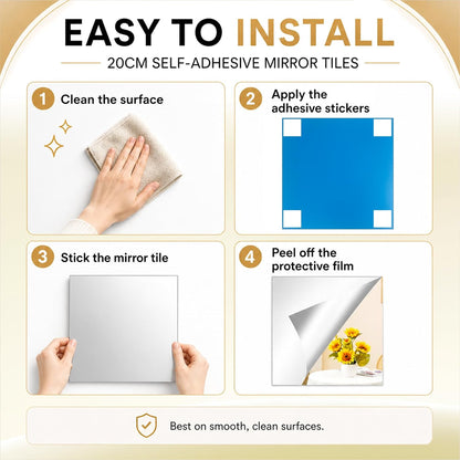 Flexible Self Adhesive Mirror Sheet Shatter Resistant Wall Mirror