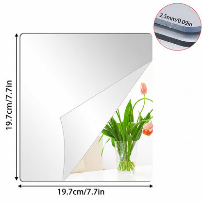 Flexible Self Adhesive Mirror Sheet Shatter Resistant Wall Mirror