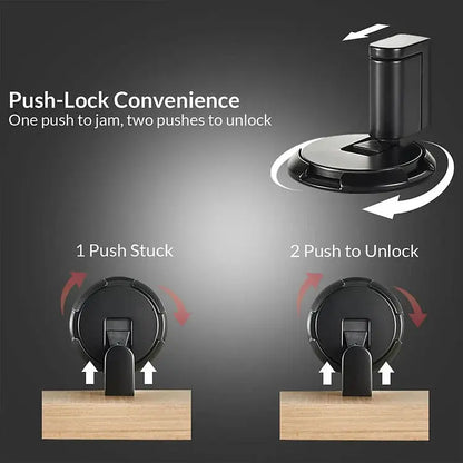 Floor Mounted Door Stopper with Locking Pedal
