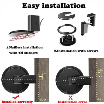 Floor Mounted Door Stopper with Locking Pedal