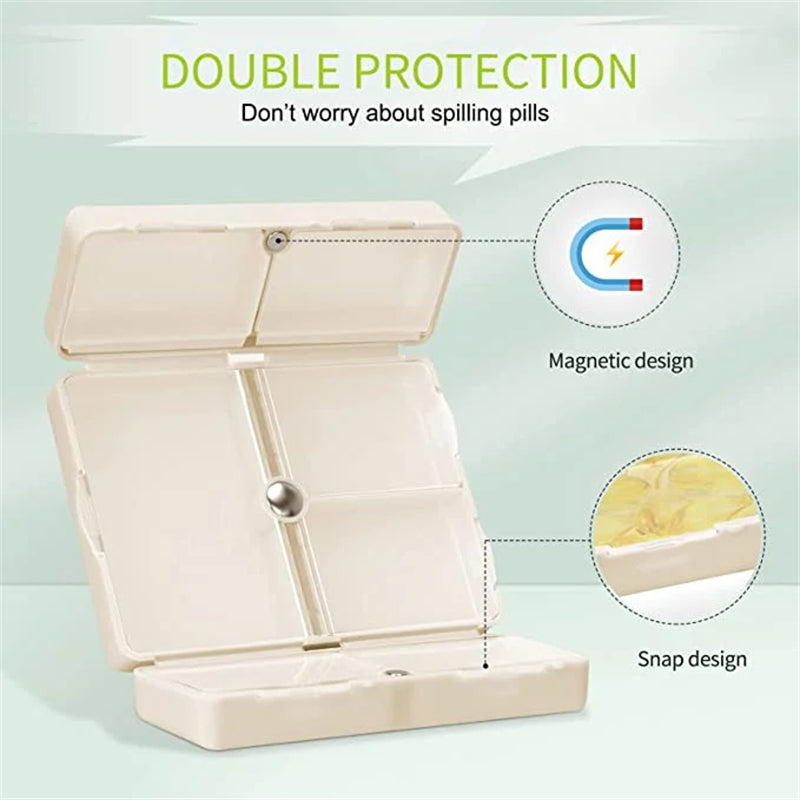 Foldable 7 Compartment Travel Pill Organizer