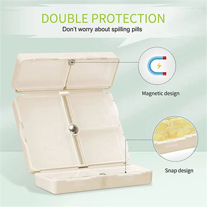 Foldable 7 Compartment Travel Pill Organizer
