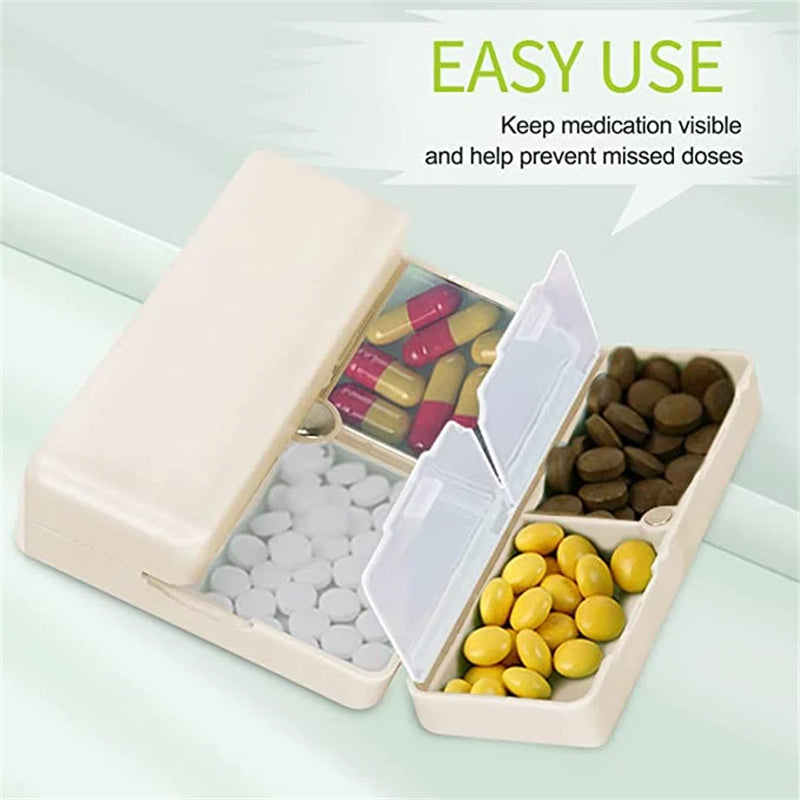 Foldable 7 Compartment Travel Pill Organizer