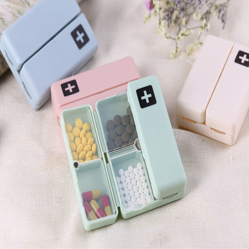 Foldable 7 Compartment Travel Pill Organizer