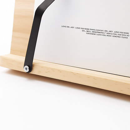 Foldable Adjustable Wooden Book Stand for Books Tablets and Cookbooks