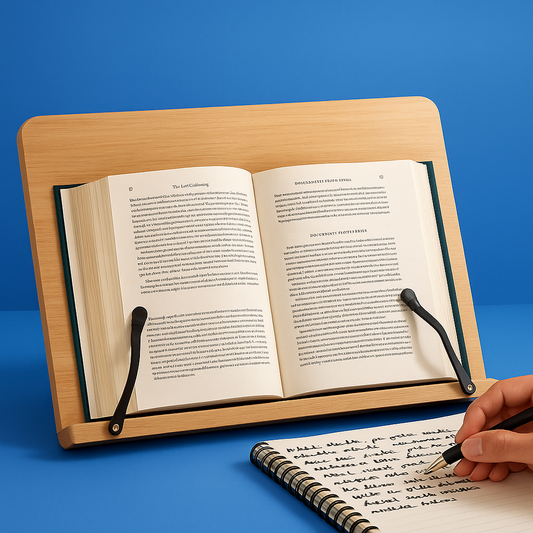 Foldable Adjustable Wooden Book Stand for Books Tablets and Cookbooks